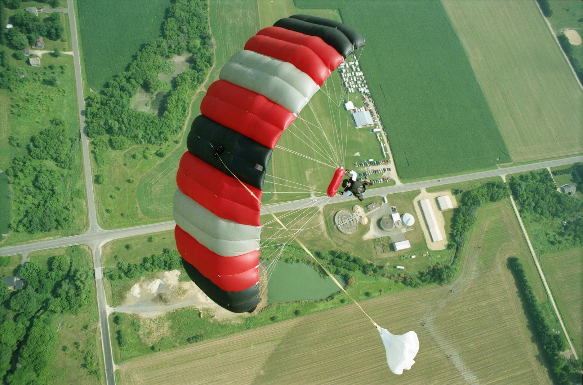 skydiver in air